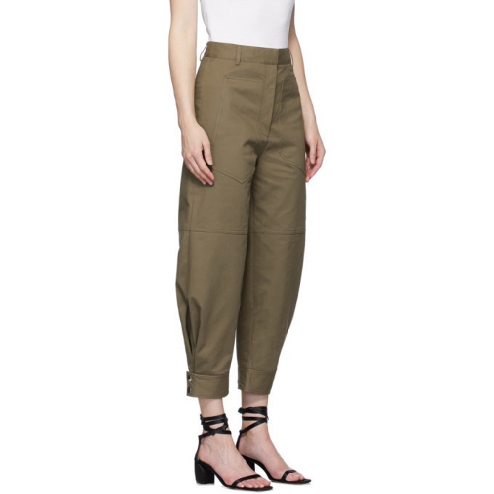 Tibi Brown Myriam Sculpted Trousers Pants
